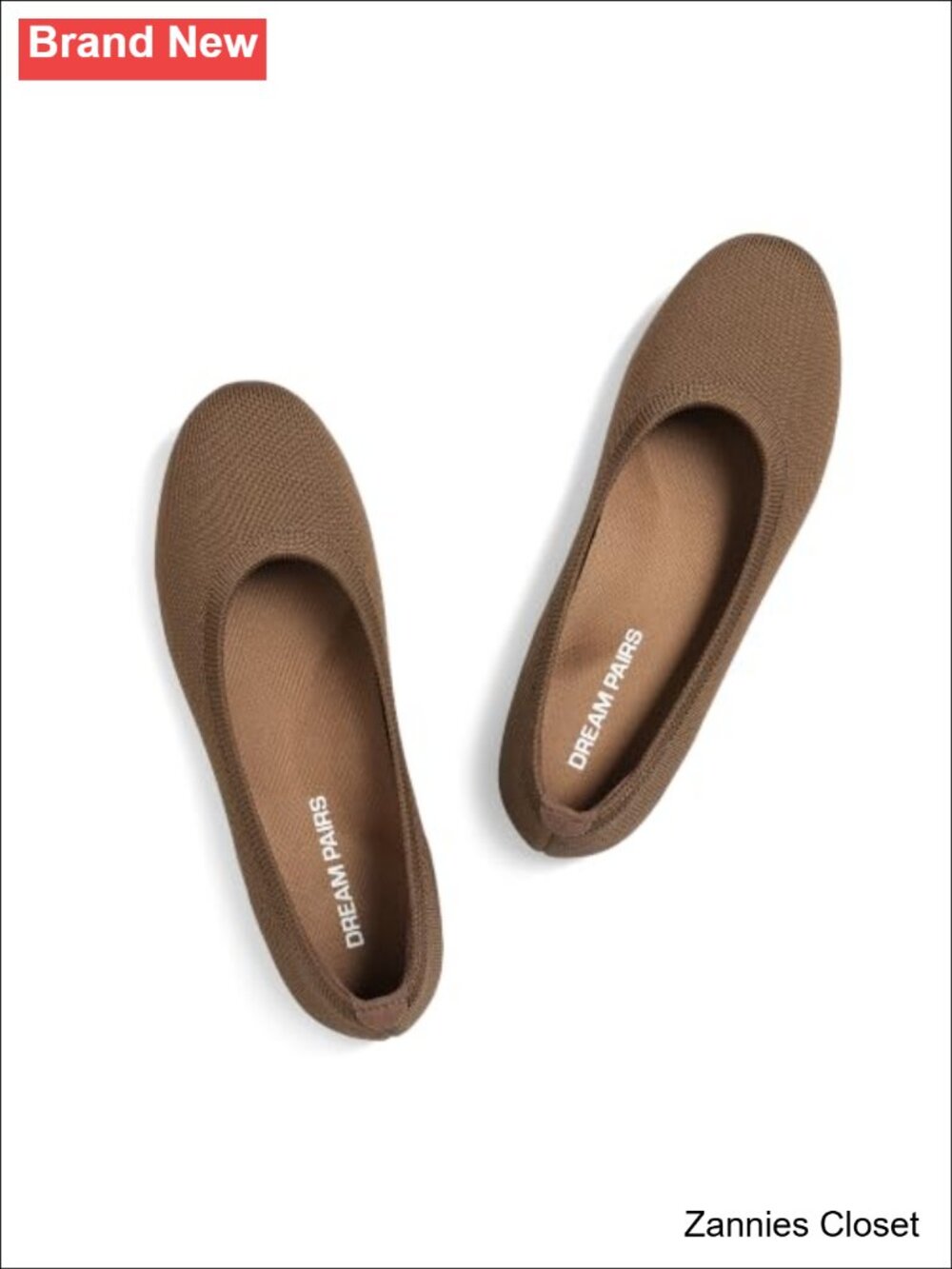 ✨ DREAM PAIRS Knit Ballet Comfort Flats Round Toe Pull-On